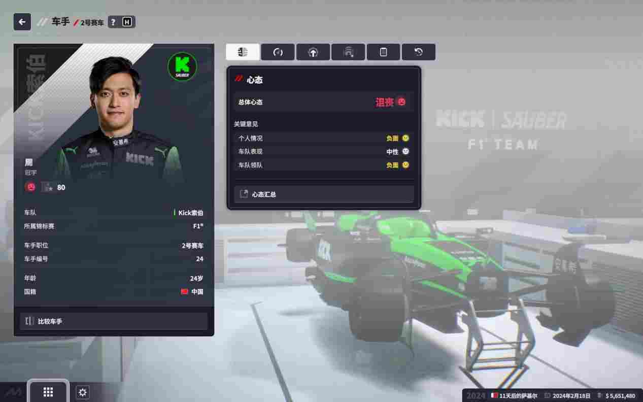 《F1®车队经理2024》评测：心态爆炸