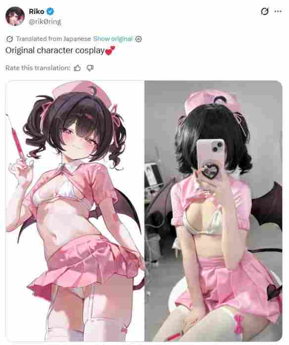 一个比一个性感！女画师“COS自己画的角色”掀起风潮