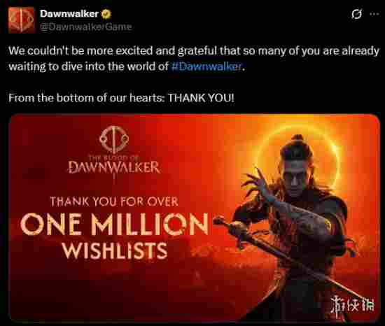《黎明行者之血》期待度爆表！愿望单数量已突破100万