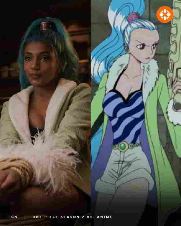 《海贼王》真人剧第二季和动画对比：薇薇公主变黑人！