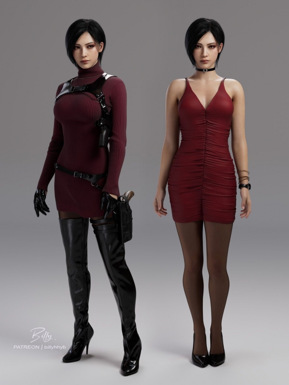 更多3D作品要来喽！3D大神提取《生化》艾达王模型