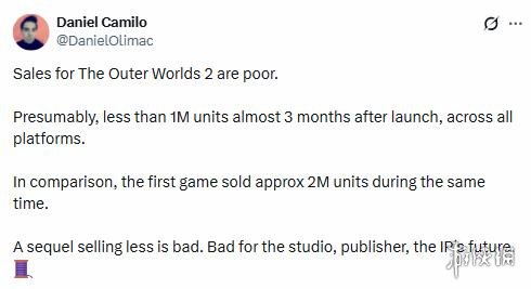 XGP的锅？曝《天外世界2》发售三个月销量不足百万！