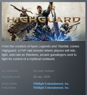 疑似被切割 《巅峰守卫》简介删除曾为《Apex英雄》制作团队