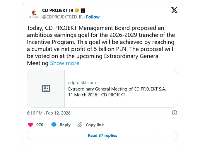 《巫师3》DLC传闻再起!CDPR公布三年盈利目标50亿